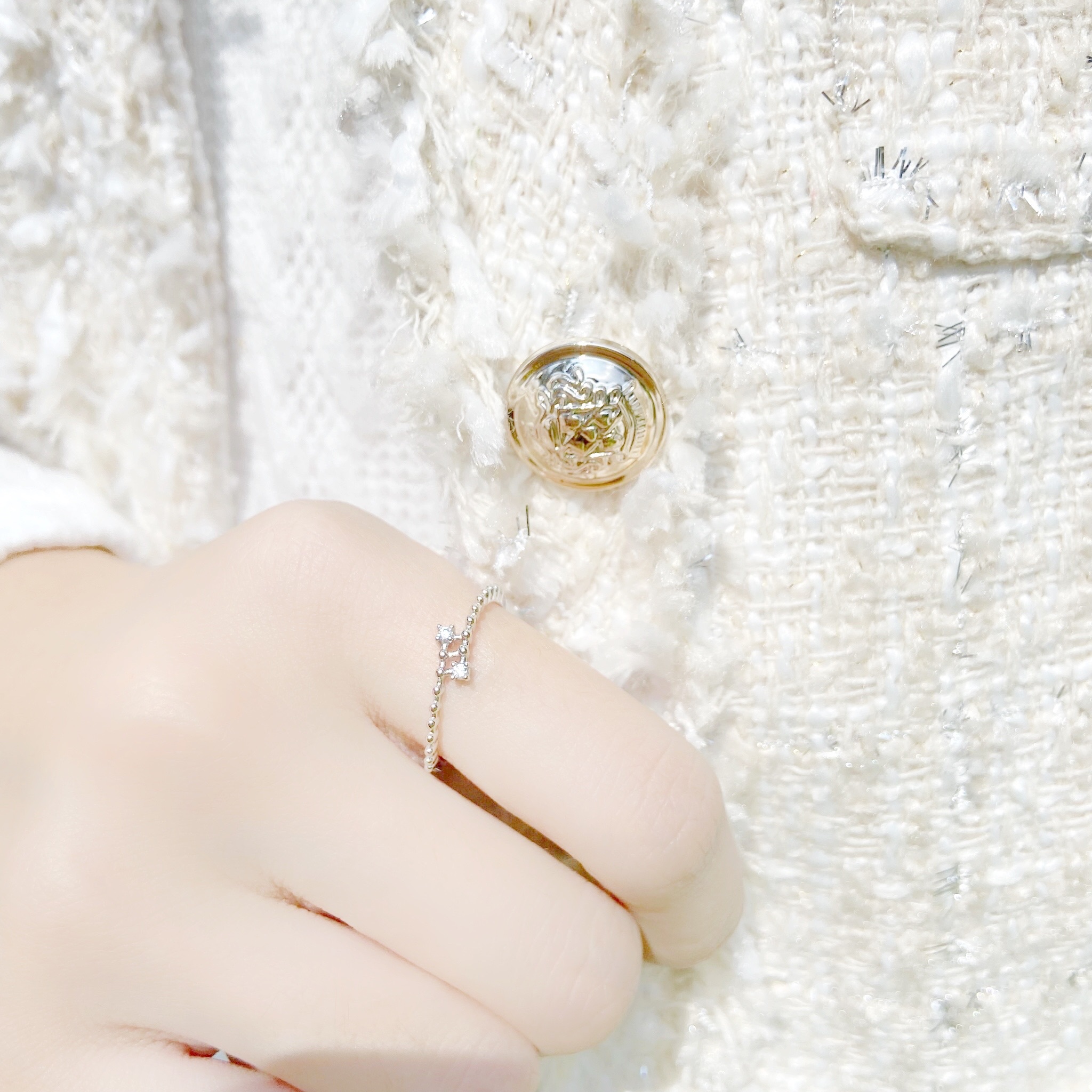 | 925純銀 | 平行相遇戒指 | RI0339 |