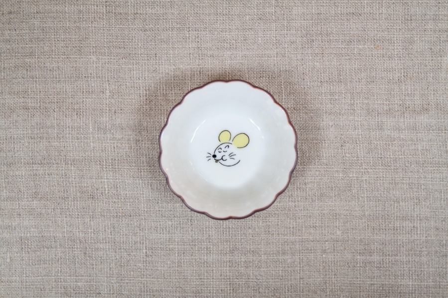 九谷燒 KUTANI SEAL x +t企劃-13生肖 菊小缽/子(鼠)