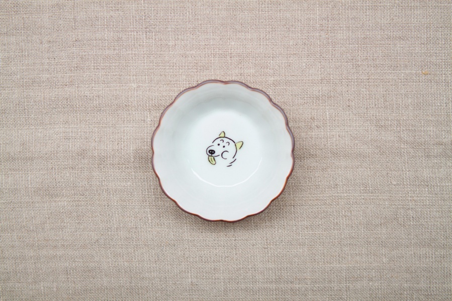 九谷燒 KUTANI SEAL x +t企劃-13生肖 菊小缽/戌(狗)