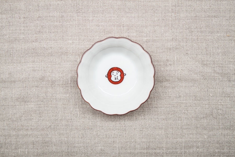 九谷燒 KUTANI SEAL x +t企劃-13生肖 菊小缽/申(猴)