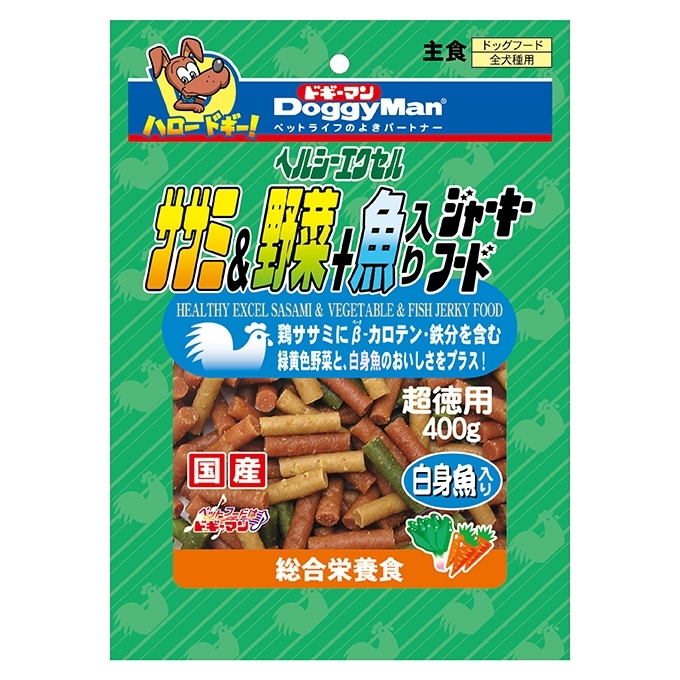 DoggyMan 野菜白身魚雞條 400g（狗小食）