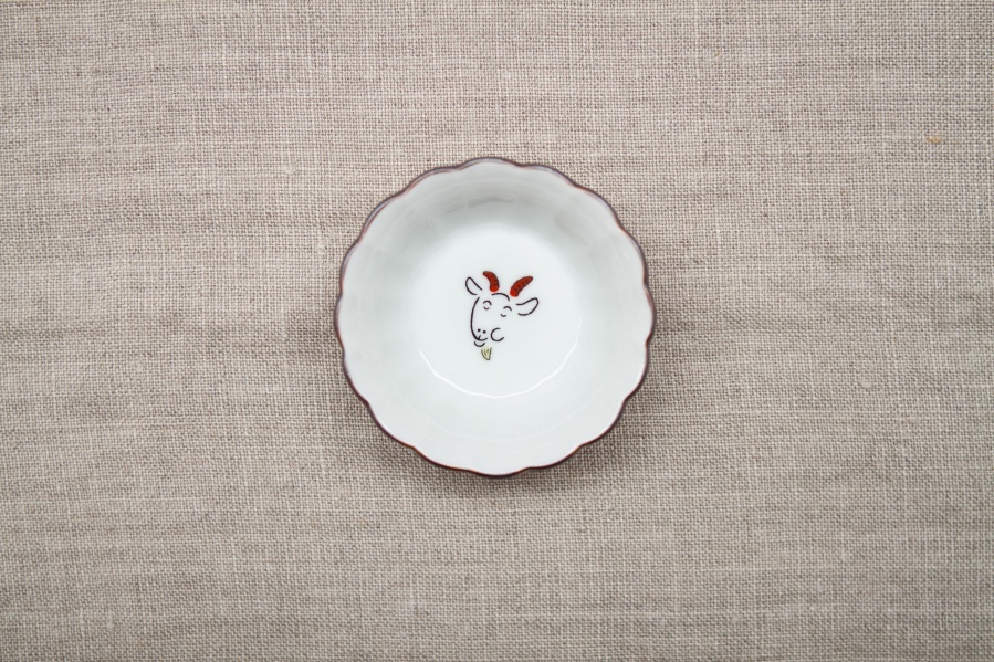 九谷燒 KUTANI SEAL x +t企劃-13生肖 菊小缽/未(羊)