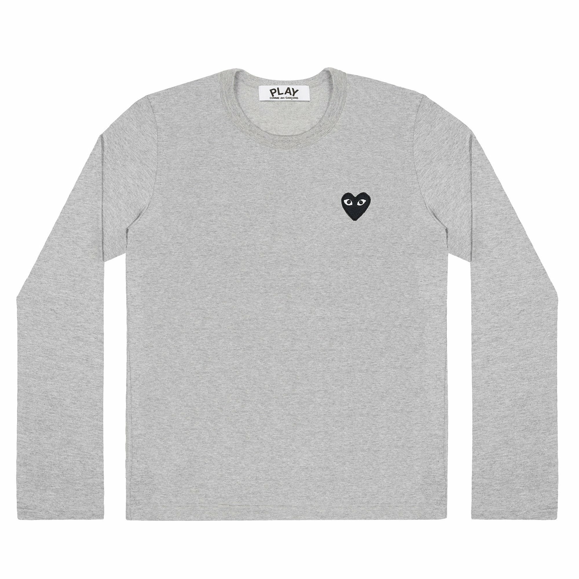 現貨┃日本製 川久保玲 PLAY CDG 黑愛心 灰色 長袖上衣 長T