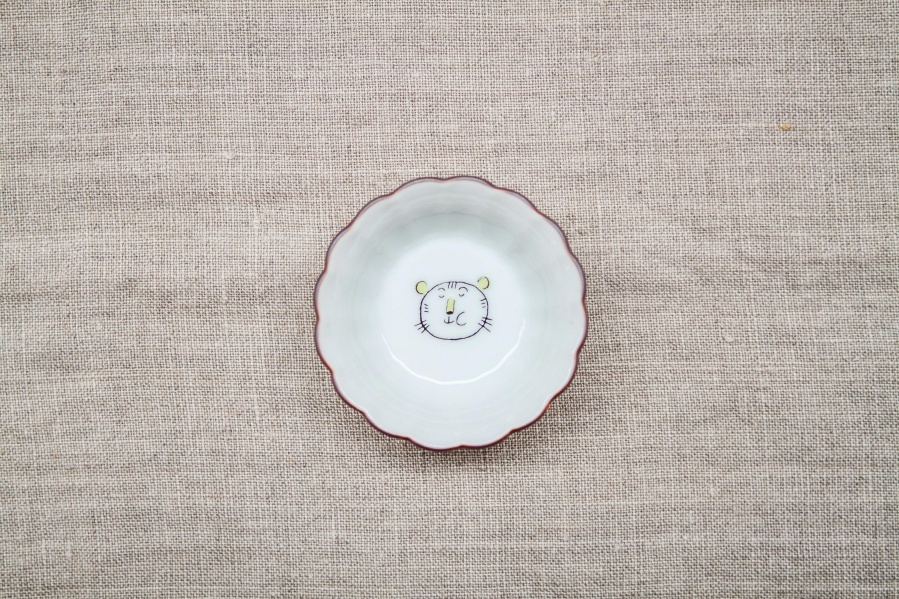 九谷燒 KUTANI SEAL x +t企劃-13生肖 菊小缽/寅(虎)