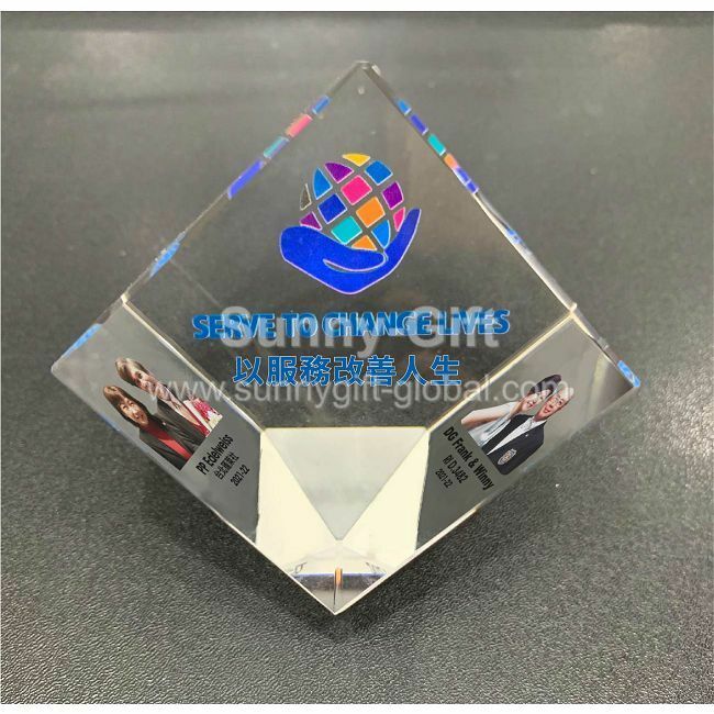 Rotary cube crystal