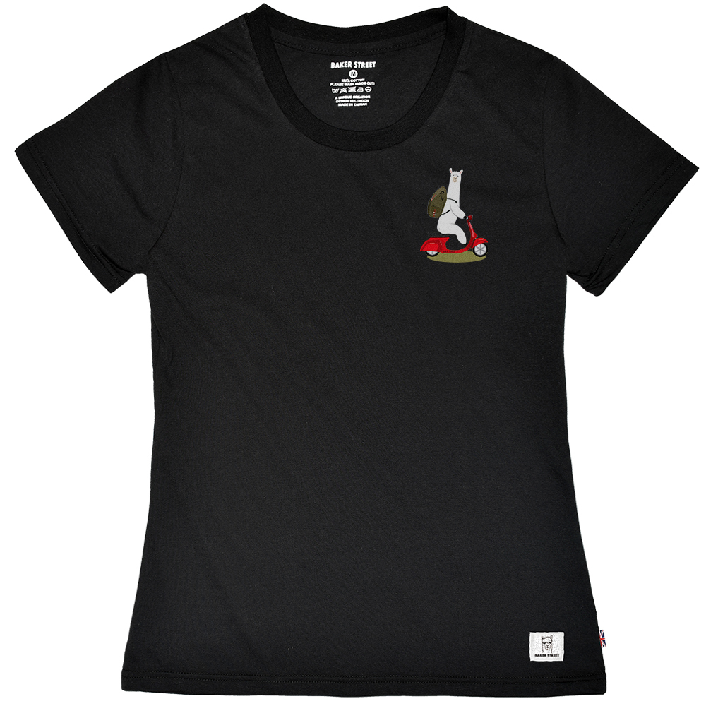 Scooter 羊駝騎機車 女版短T