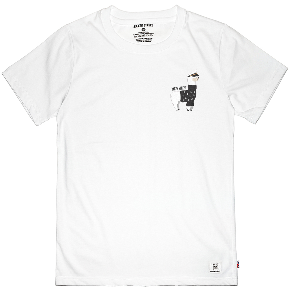 Navy Alpaca 船長羊駝 短T