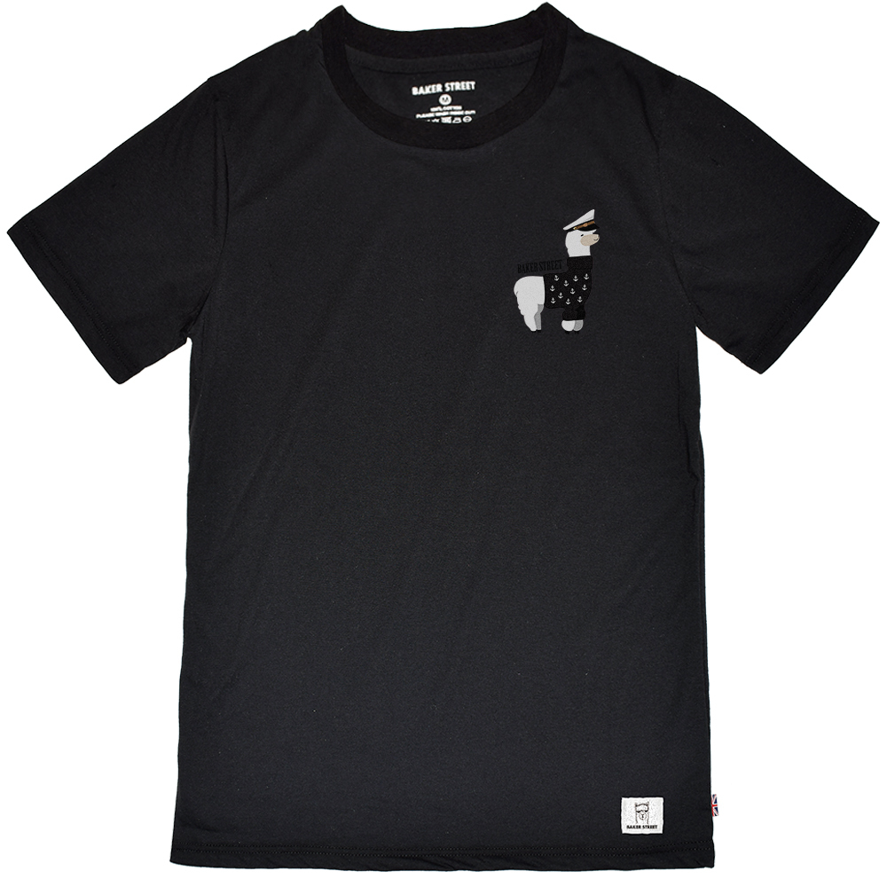 Navy Alpaca 船長羊駝 短T