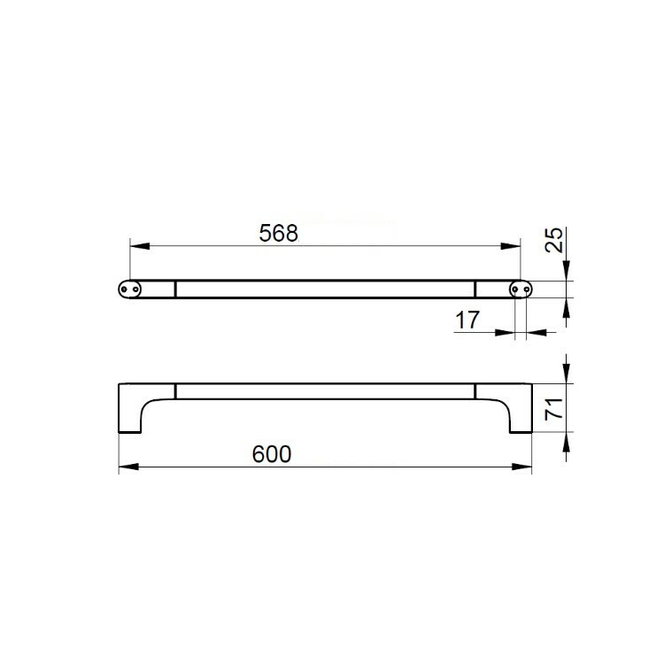 KEUCO｜Edition 400 毛巾桿 l 60cm (鉻色) 11501010600