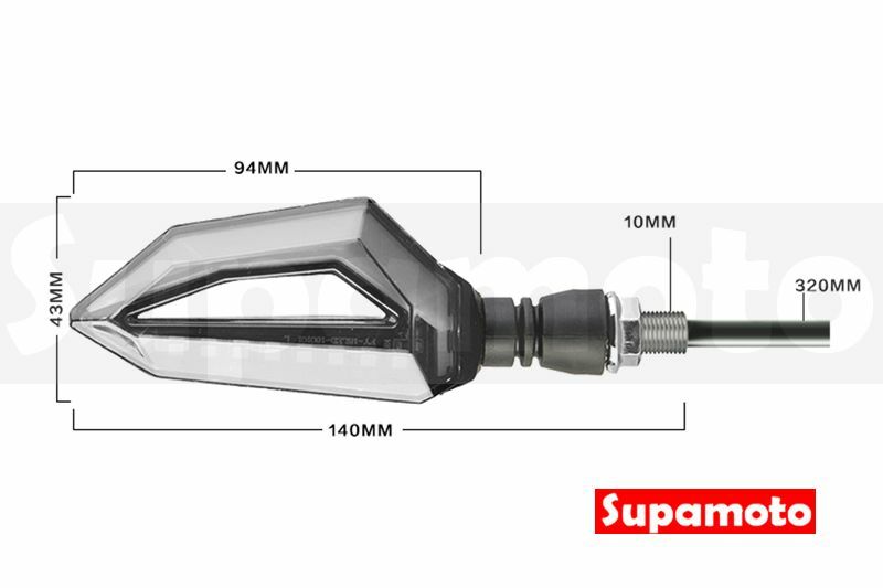 -Supamoto- D38 LED 方向燈 雙色 日行燈 中空 兩用 檔車 仿賽 SMAX 雷霆 FORCE DRG