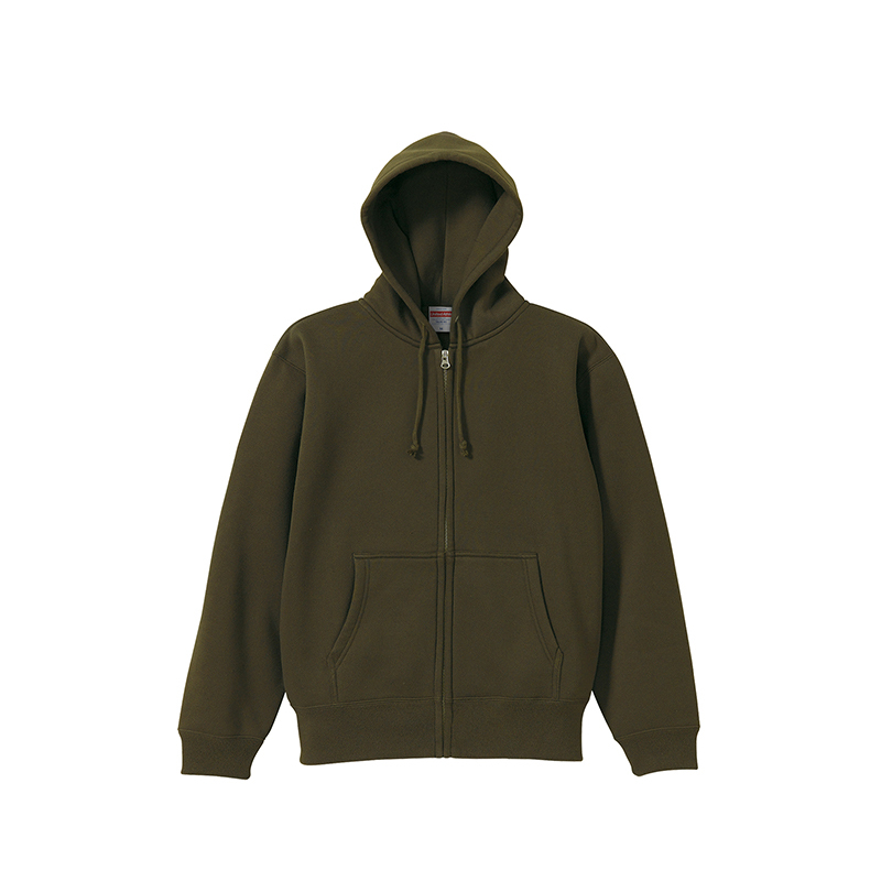 United Athle 10.0oz T/C 內刷毛 連帽拉鏈外套  橄欖綠 3562001-033 [EW]