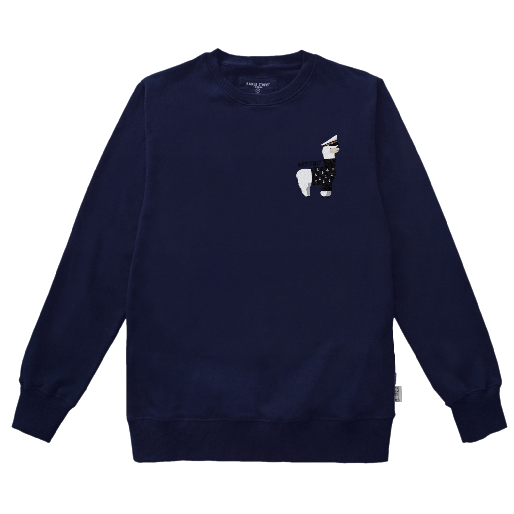 Navy Alpaca 船長羊駝 高磅數長袖圓T