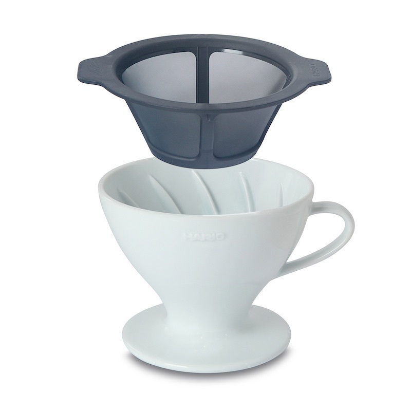 日本HARIO W60陶瓷咖啡濾隔連濾網  -PDC-02-W