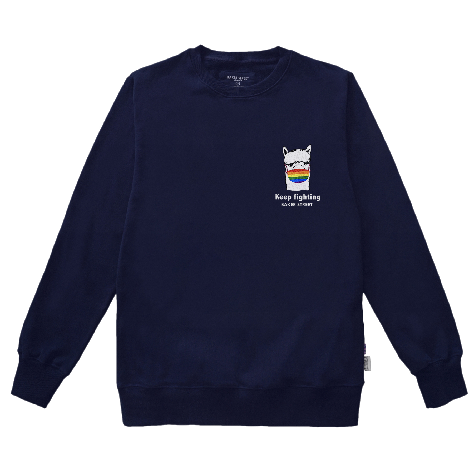 Little Stamp:Alpaca Wear Rainbow Mask 彩虹口罩羊駝 高磅數長袖圓T