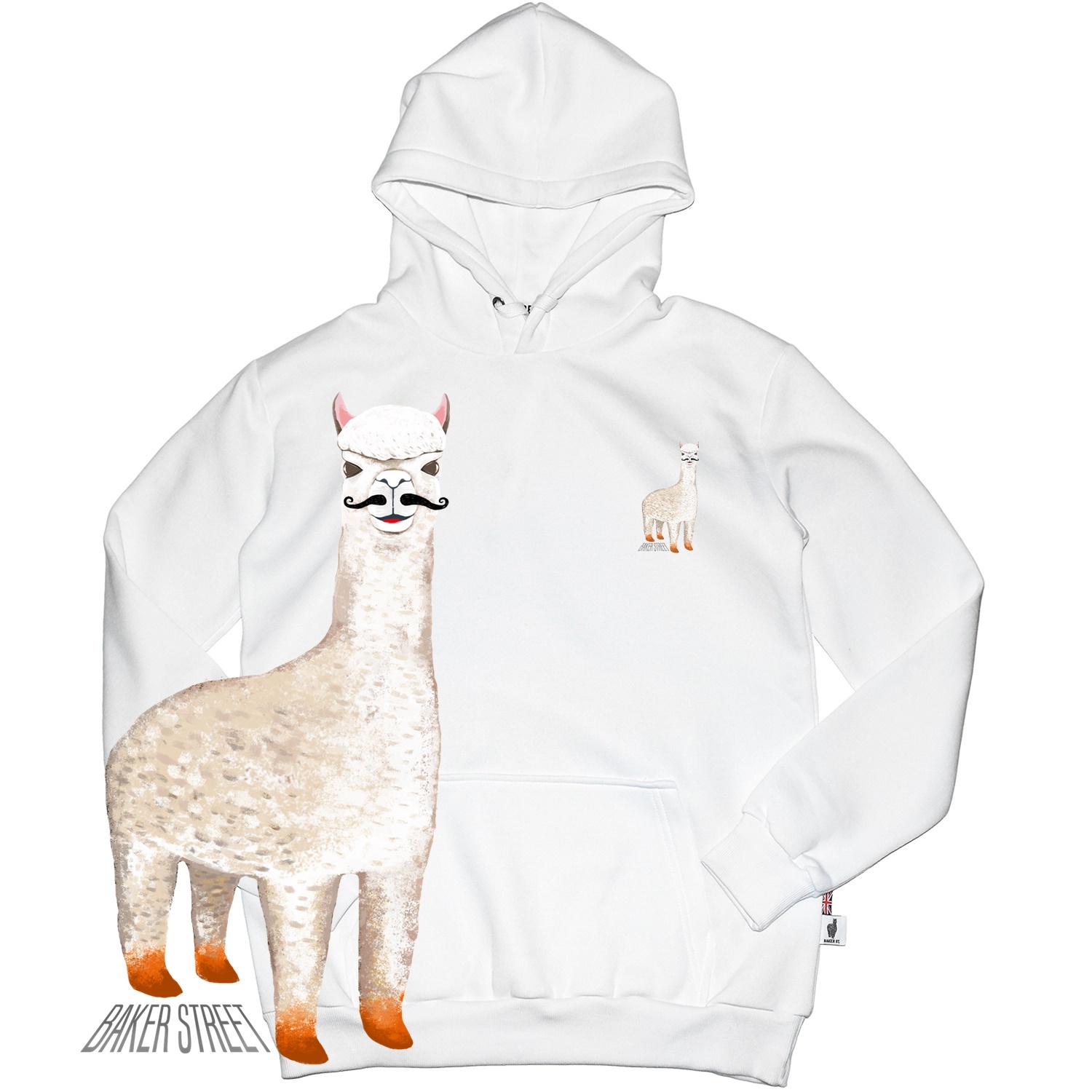 Mustache Alpaca 高磅數長袖帽T