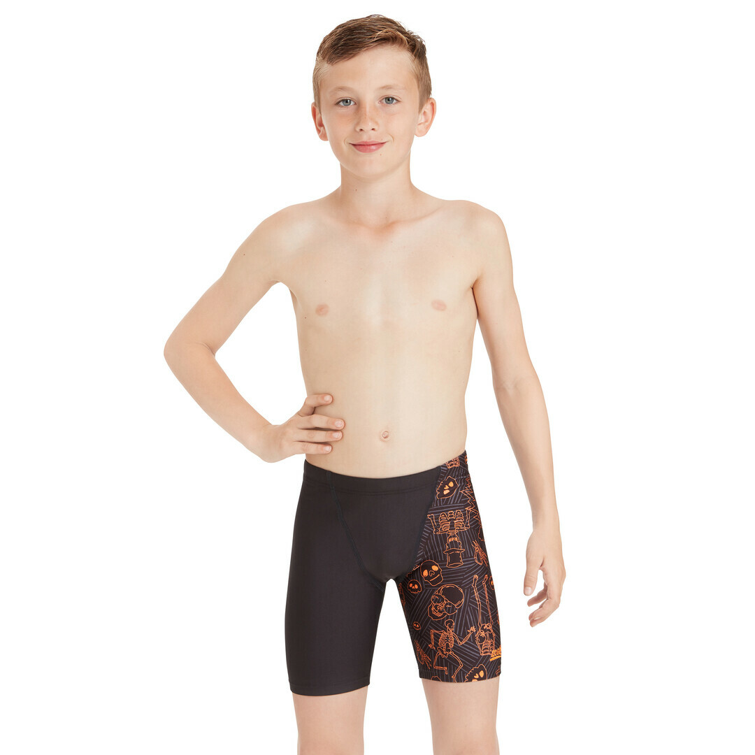 ZOGGS 青少年《金色骷顱》及膝泳褲