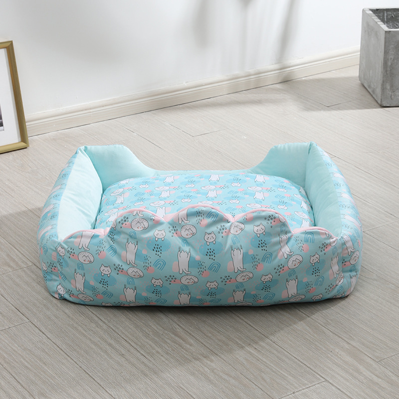 公主风贝壳蓝色方窝 垫子可拆洗 60*50*16CM