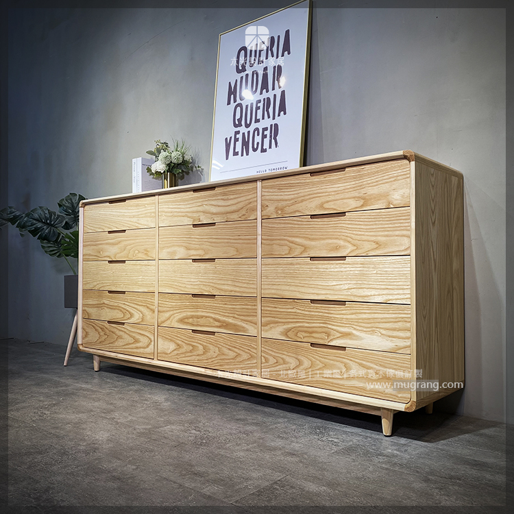 北歐梣木簡約多格抽屜櫃|可訂製