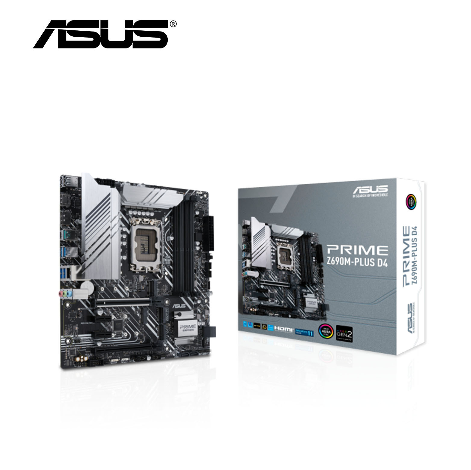 華碩 PRIME Z690M-PLUS D4-CSM 主機板 M-ATX/HDMI DP/Intel 1G