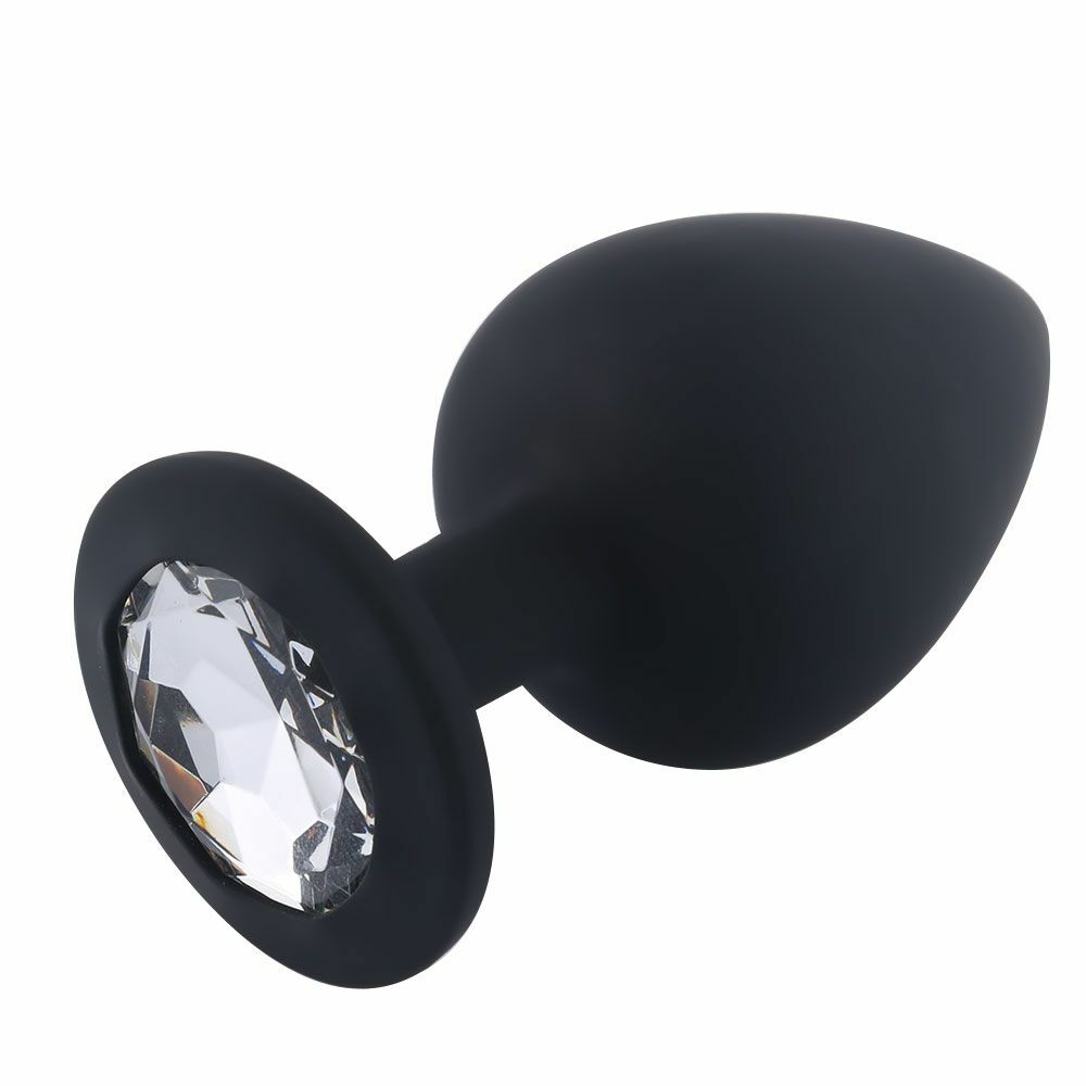 Metal Temptation 矽膠後庭塞 72x28mm (黑色／紫色／粉紅色)