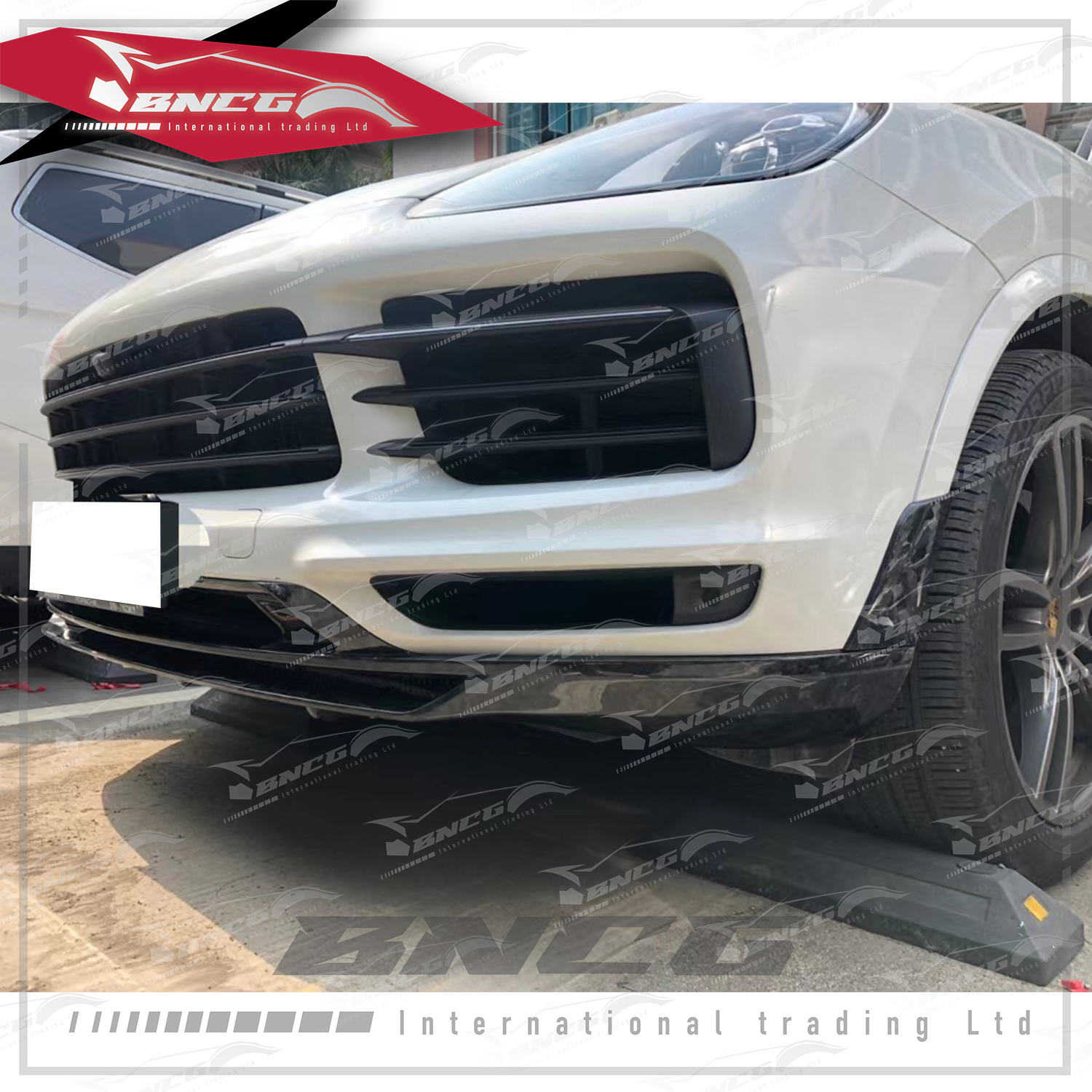 保時捷Porsche Cayenne 18-20年式改裝卡夢碳纖維外觀件空力套件前擾流