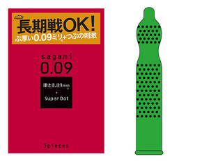 相模 0.09 凸點 3 片裝 持久乳膠安全套