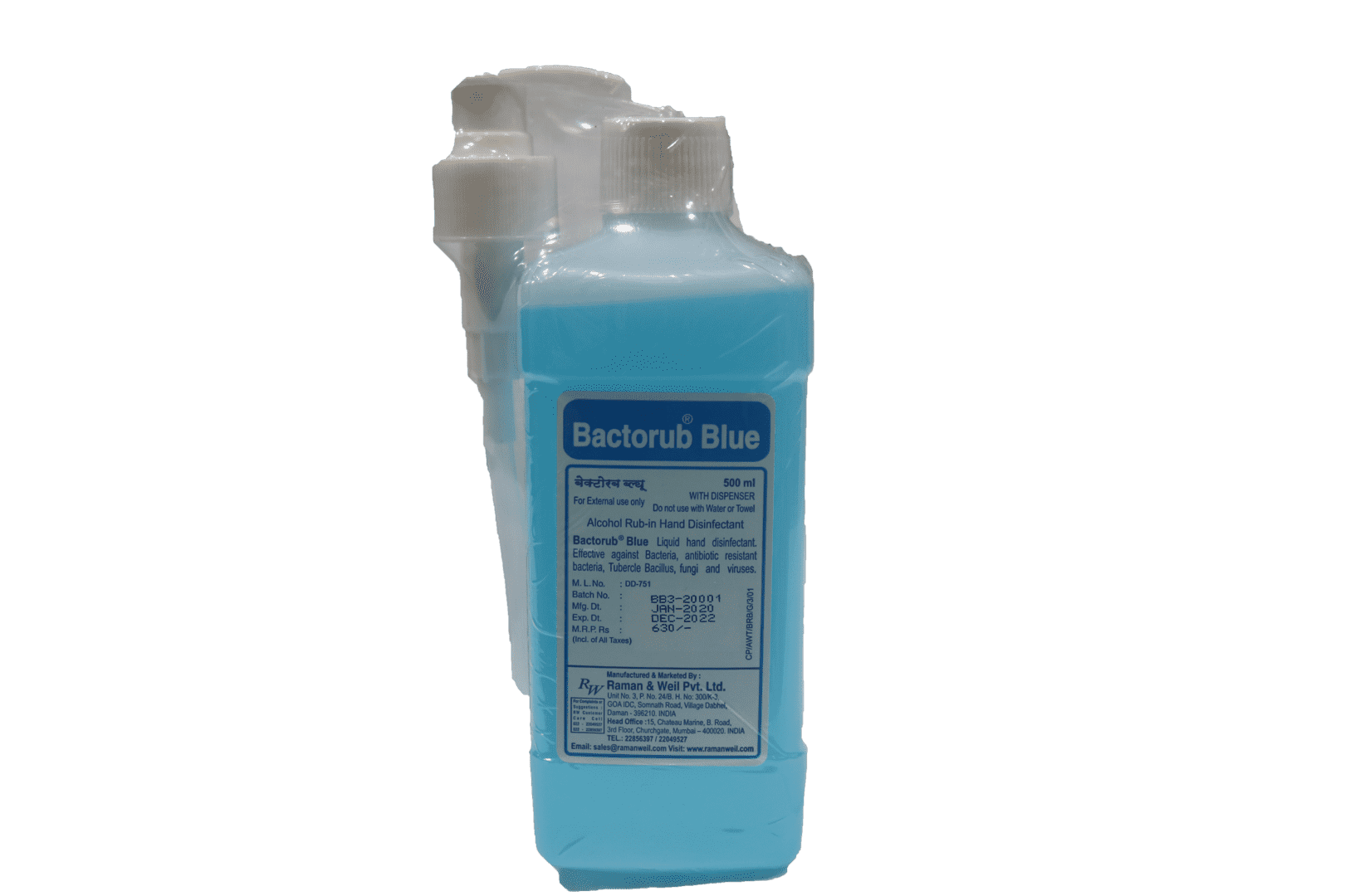 Bactorub Blue Hand Sanitizer 500ml