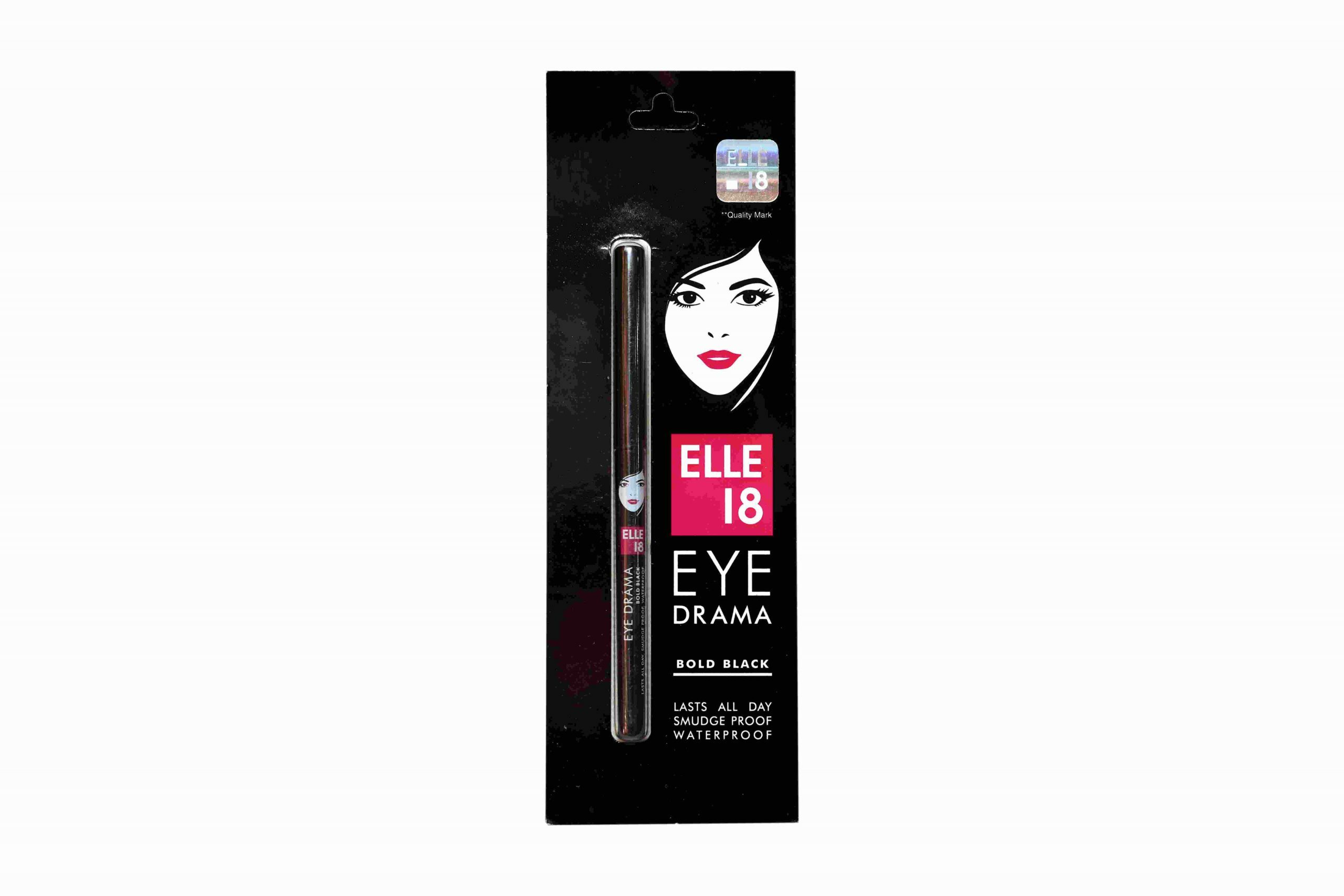 ELLE 18 EYE DRAMA BOLD BLACK アイライナー 2pcs Buy Elle 18 Eye Drama Kajal, Bold Black, 0.35g And Lakme
