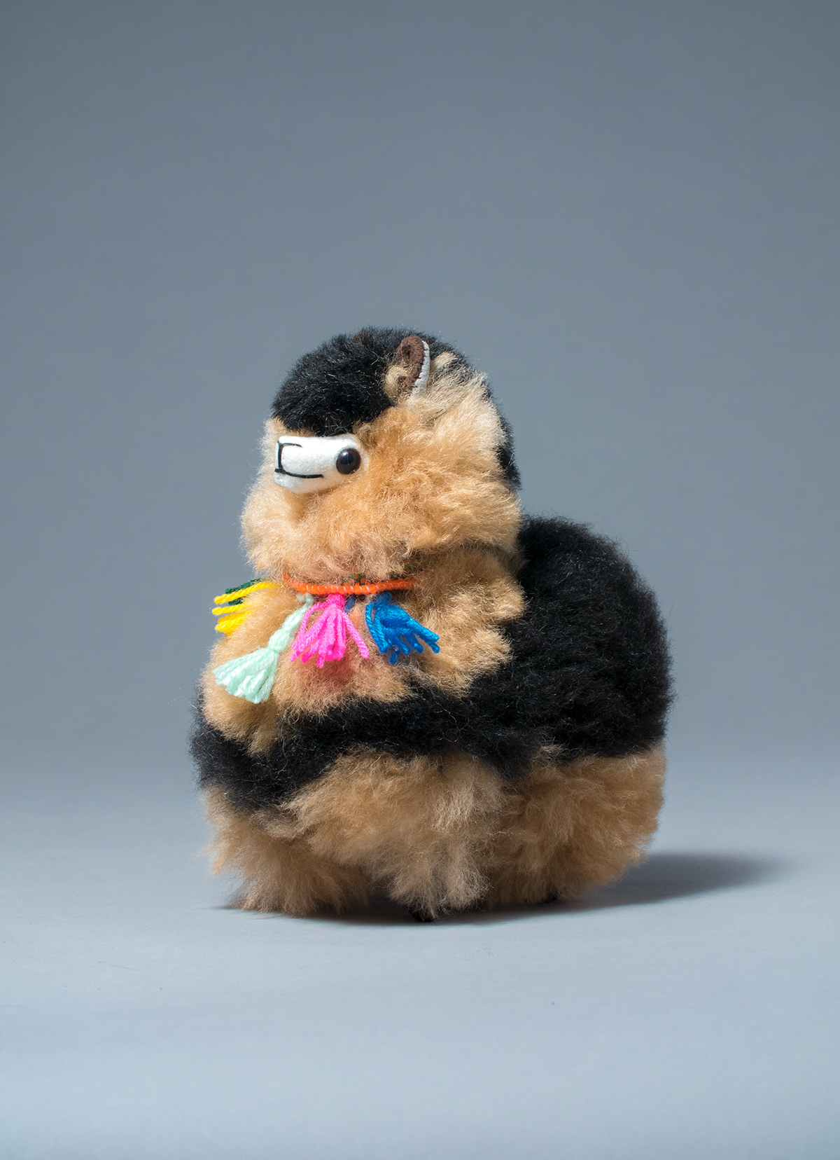【秘魯國家館】ST.MALO 秘魯工匠手工原生羊駝毛裝飾娃娃15cm-2150UH-黑糖珍奶