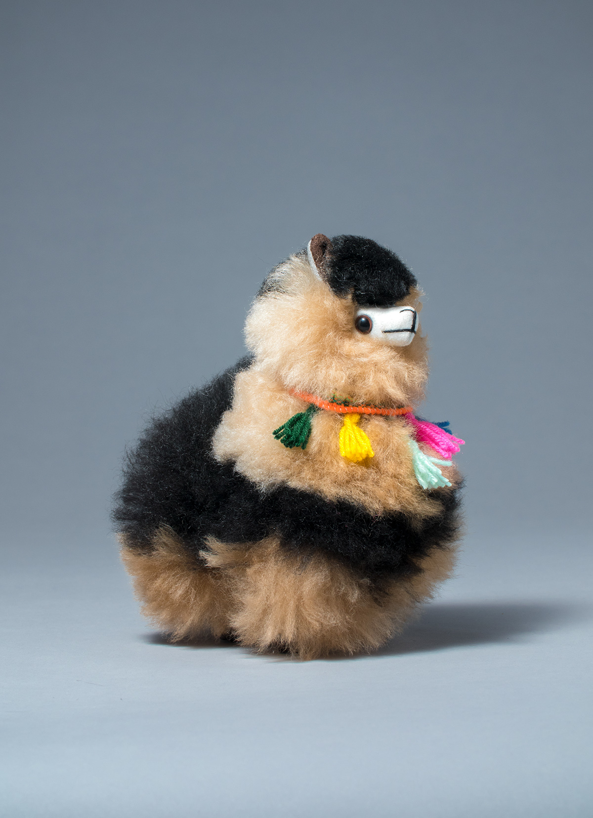 【秘魯國家館】ST.MALO 秘魯工匠手工原生羊駝毛裝飾娃娃15cm-2150UH-黑糖珍奶