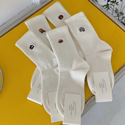 【SCYS022】電繡小圖簡約設計長襪