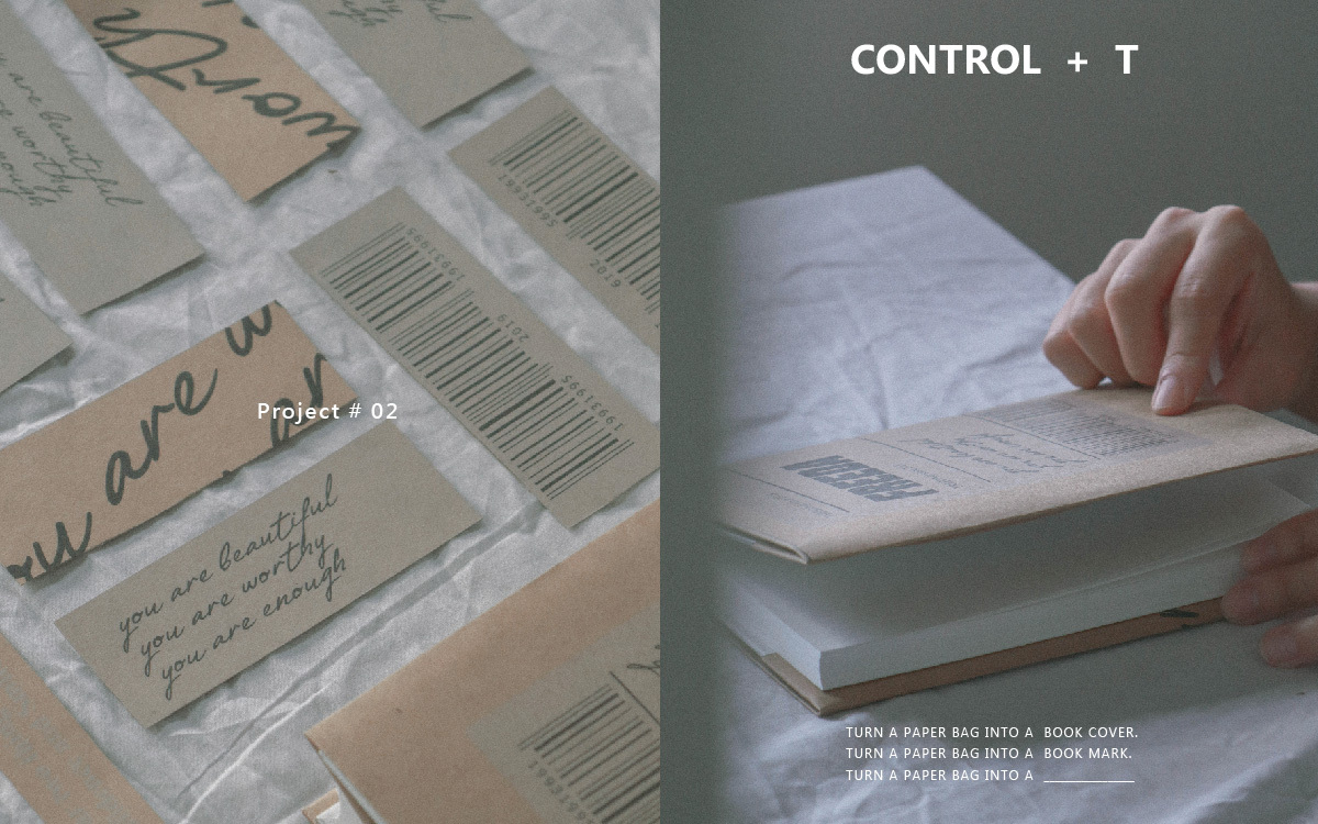 02 Turn a paper bag into a BOOK COVER.