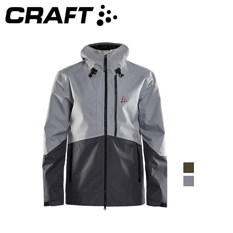 CRAFT 瑞典 1908004 雪地防水連帽外套 男款 (灰、綠) 防風/防水/雨衣/大口袋/保暖/路跑 04R08004
