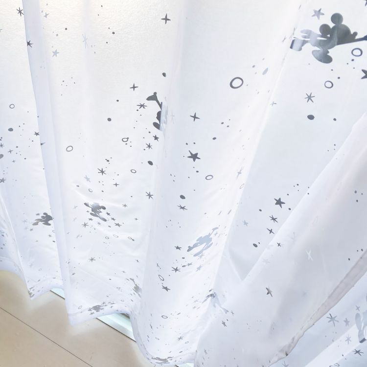 21366-MK Disney 米奇老鼠箔印刷閃閃 窗紗 (一套2塊) #JP-BD21-SB-580-D