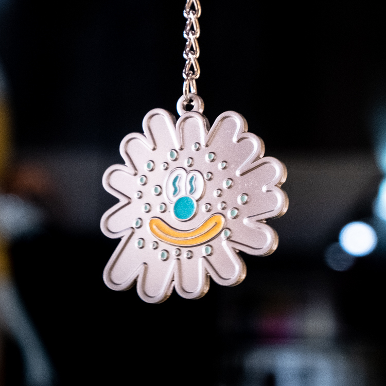 Kingjun｜吊飾｜病毒花｜銀色