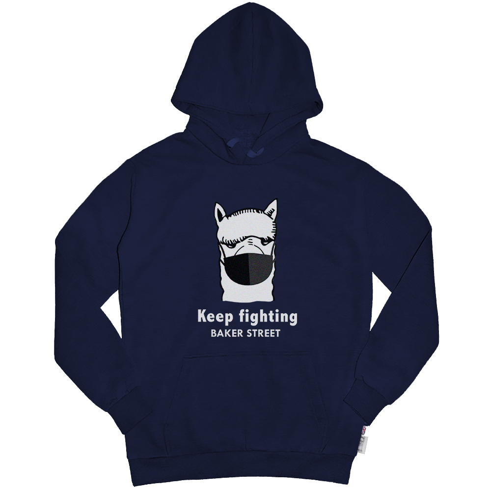 Alpaca Wear Black Mask 高磅數長袖帽T《keep fighting 同島一命  公益款》  🇬🇧 英國 羊駝 品牌 BAKER STREET 貝克街
