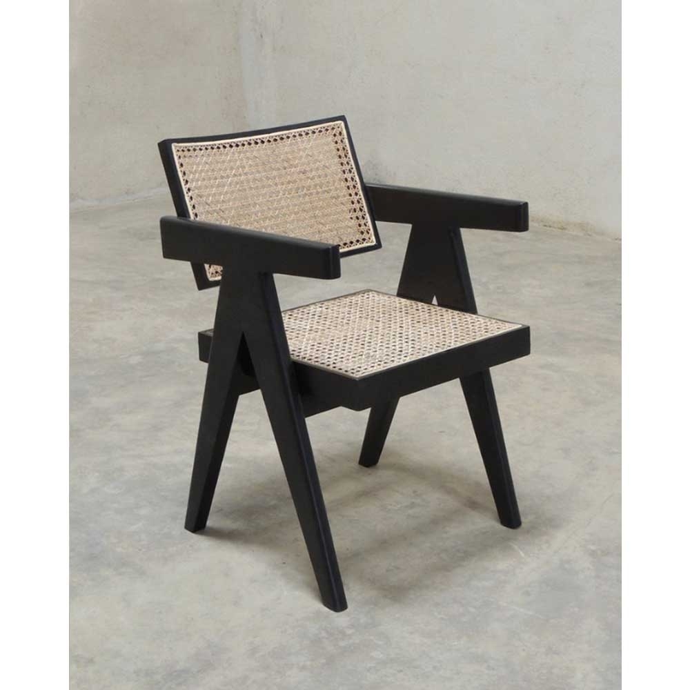 Pierre Jeanneret V leg 單椅 - 水性染黑色