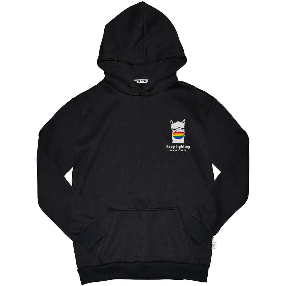 Little Stamp: Alpaca Wear Rainbow Mask 彩虹口罩羊駝 高磅數長袖帽T