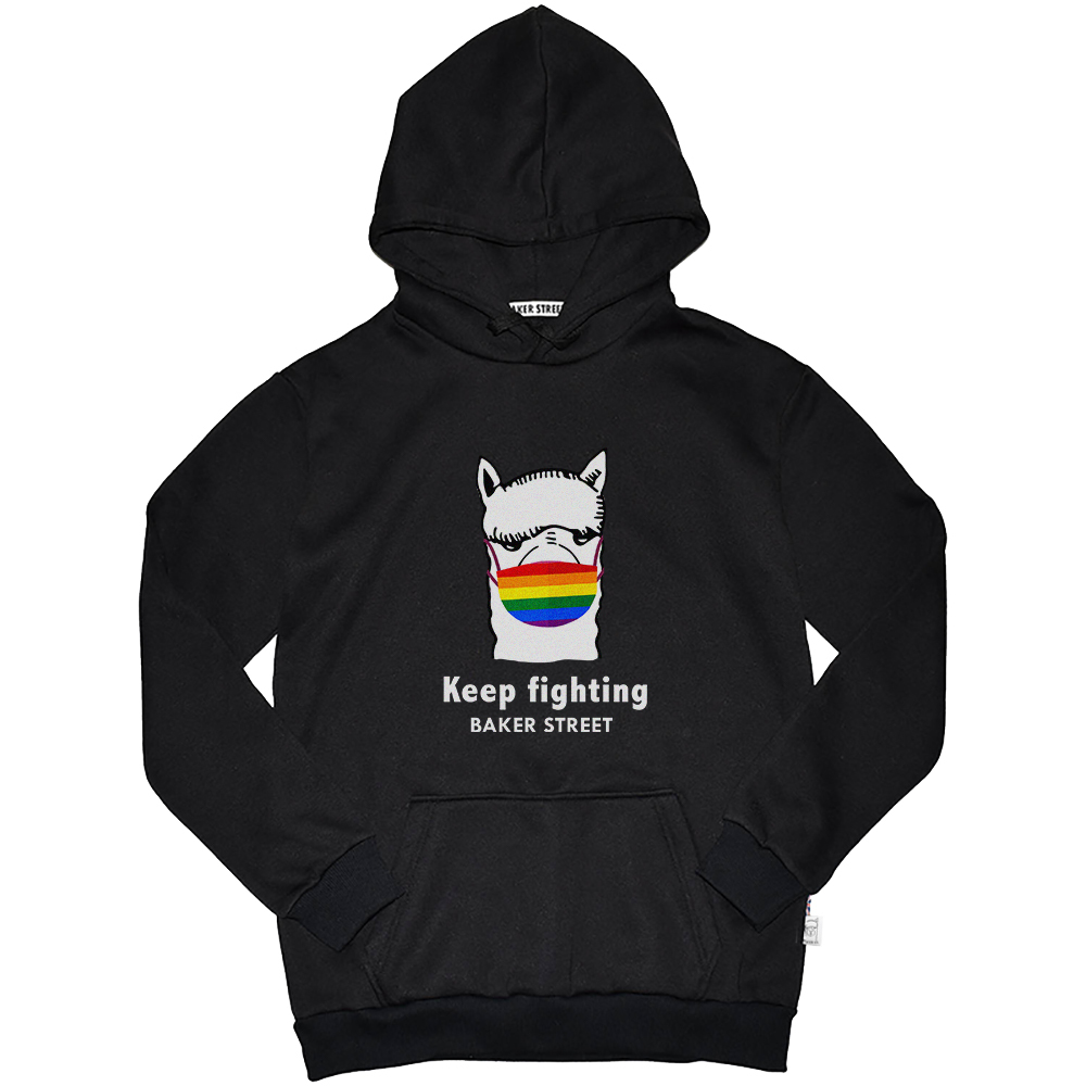 Alpaca Wear Rainbow Mask 彩虹口罩羊駝 高磅數長袖帽T