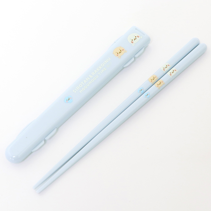 Sirotan 筷子 附盒 束口便當袋 -淡藍好朋友