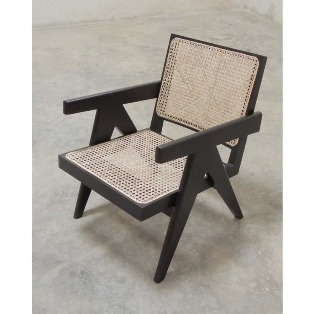 Pierre Jeanneret Easy Armchair 休閒扶手椅 - 柚木染黑色
