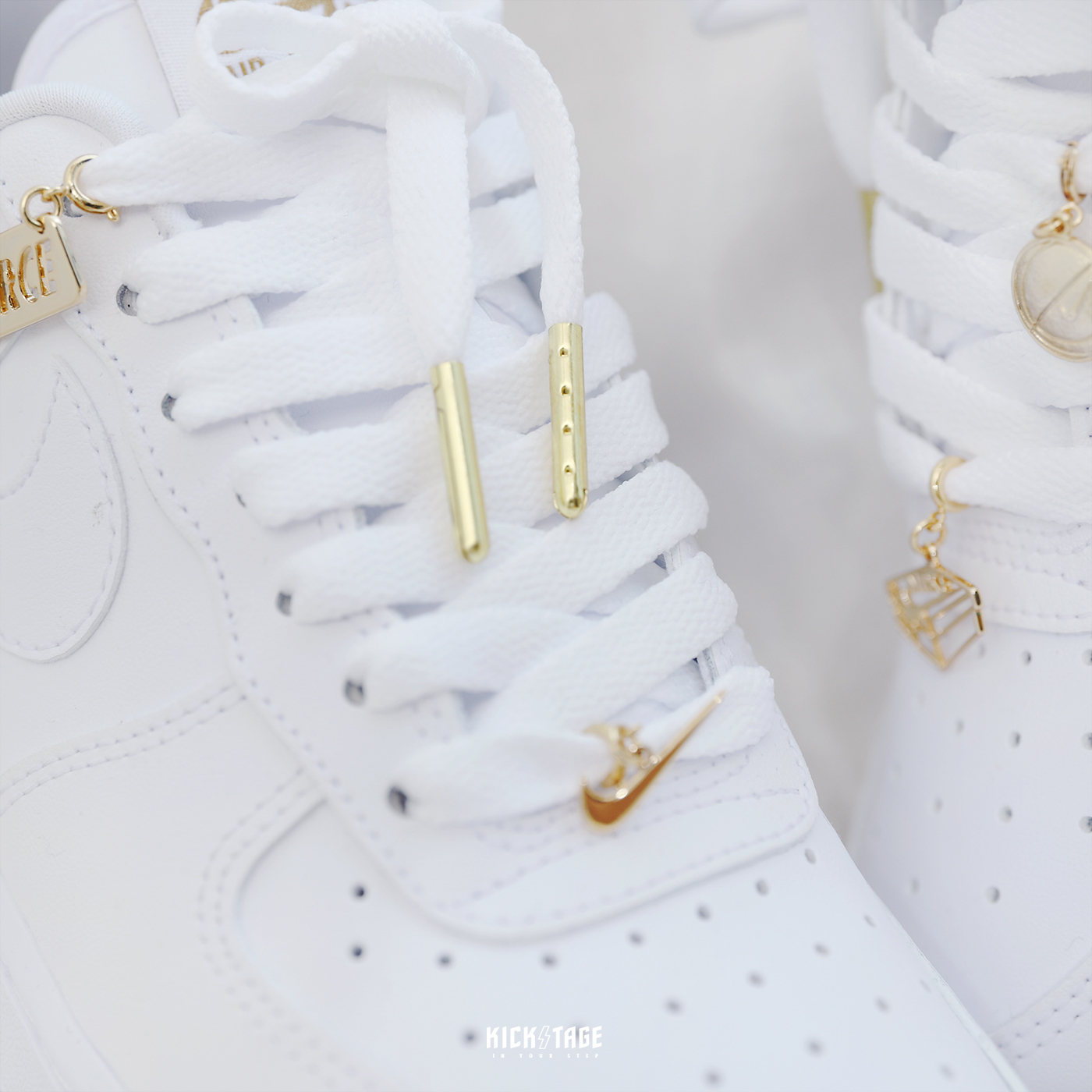 #KEEP GOLD SHOELACE 黑色 白色 金頭 金屬頭鞋帶 扁平鞋帶 120CM AF1【KS95】