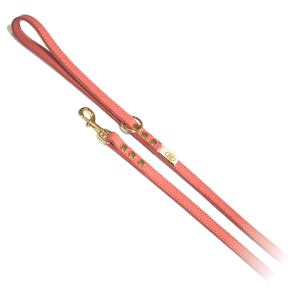 加拿大Buddy Belts手工真皮牽繩-珊瑚粉