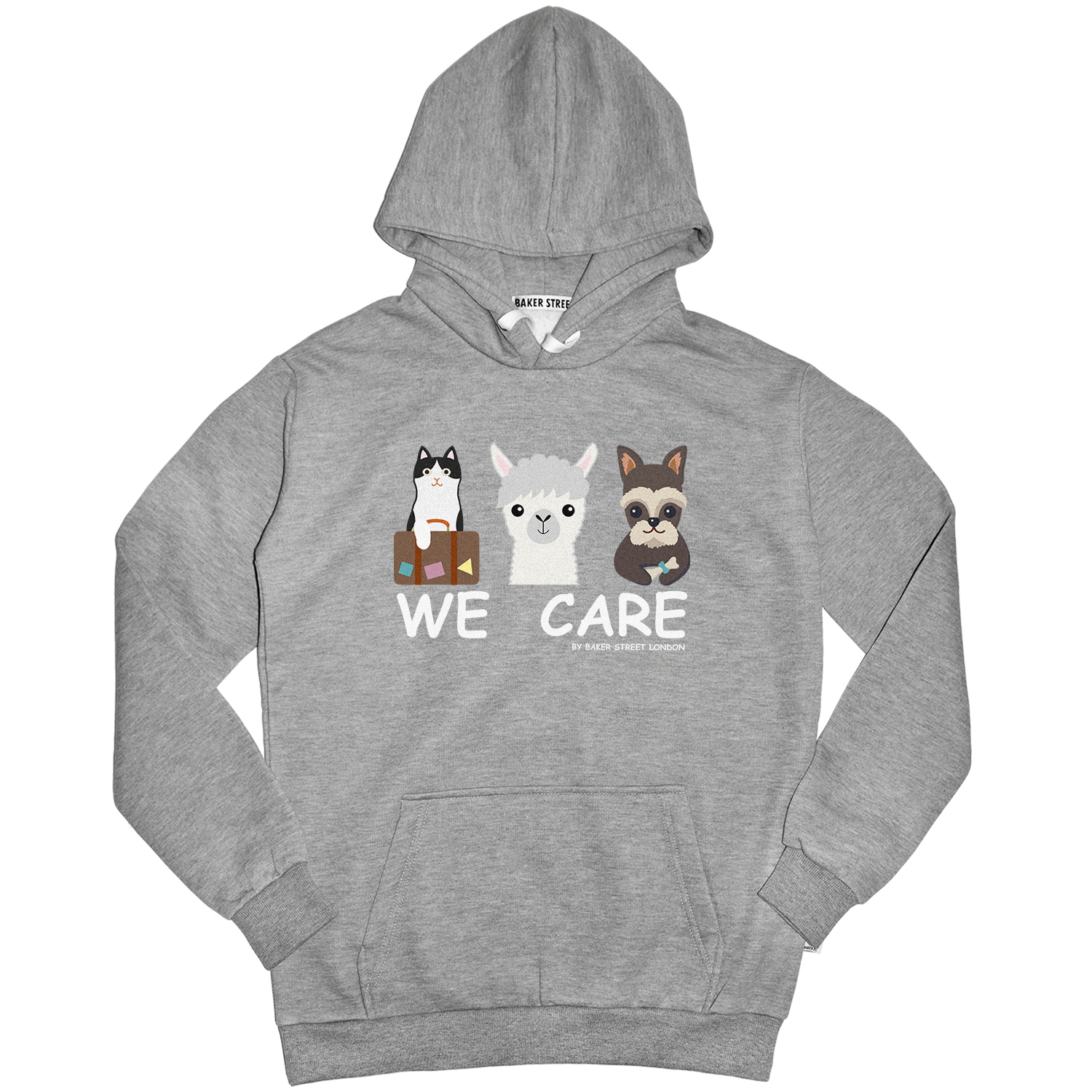 We Care 駝駝守護貓狗 高磅數長袖帽T