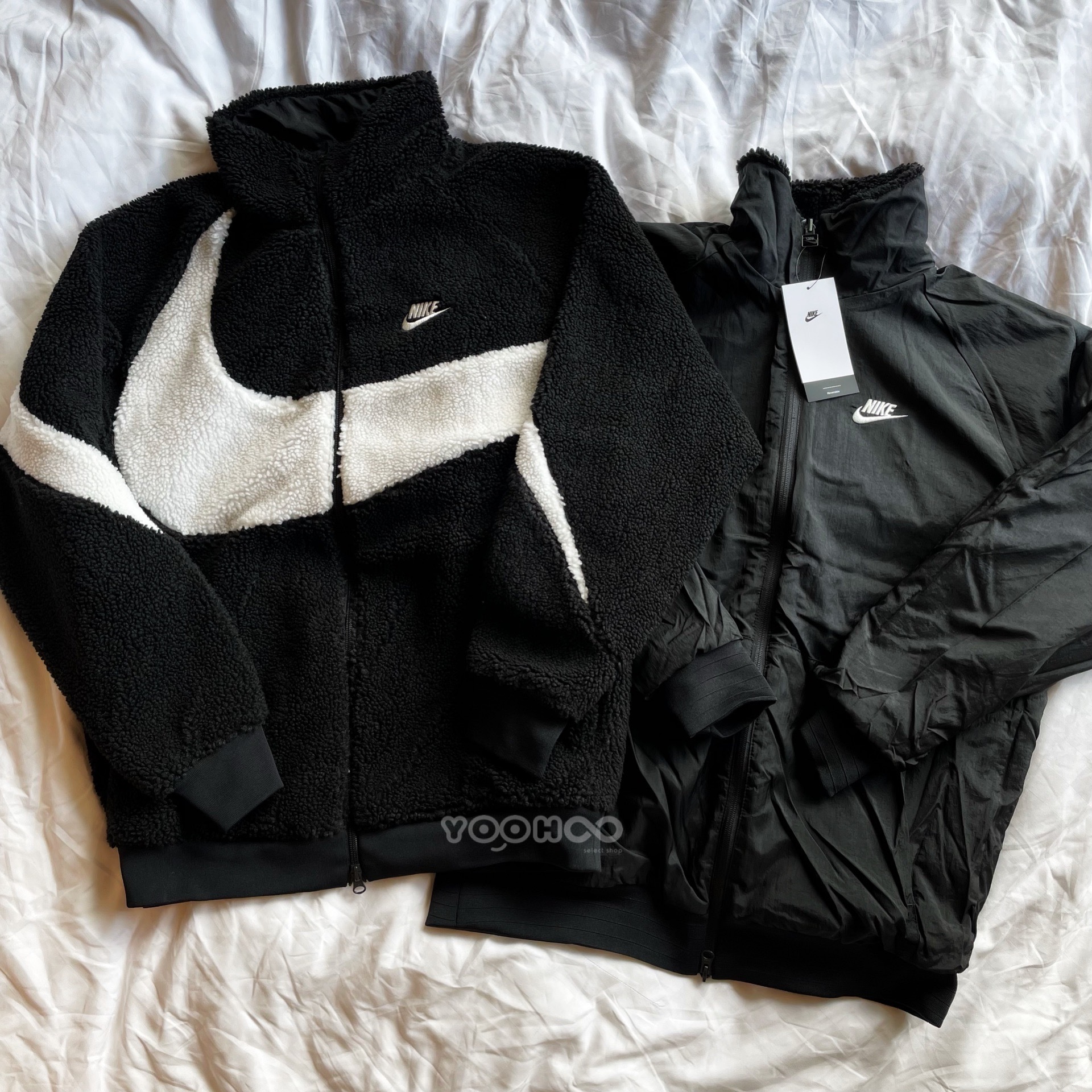 特價出清現貨┃NIKE BIG SWOOSH 雙面穿 大勾 搖粒絨 保暖 毛毛 外套