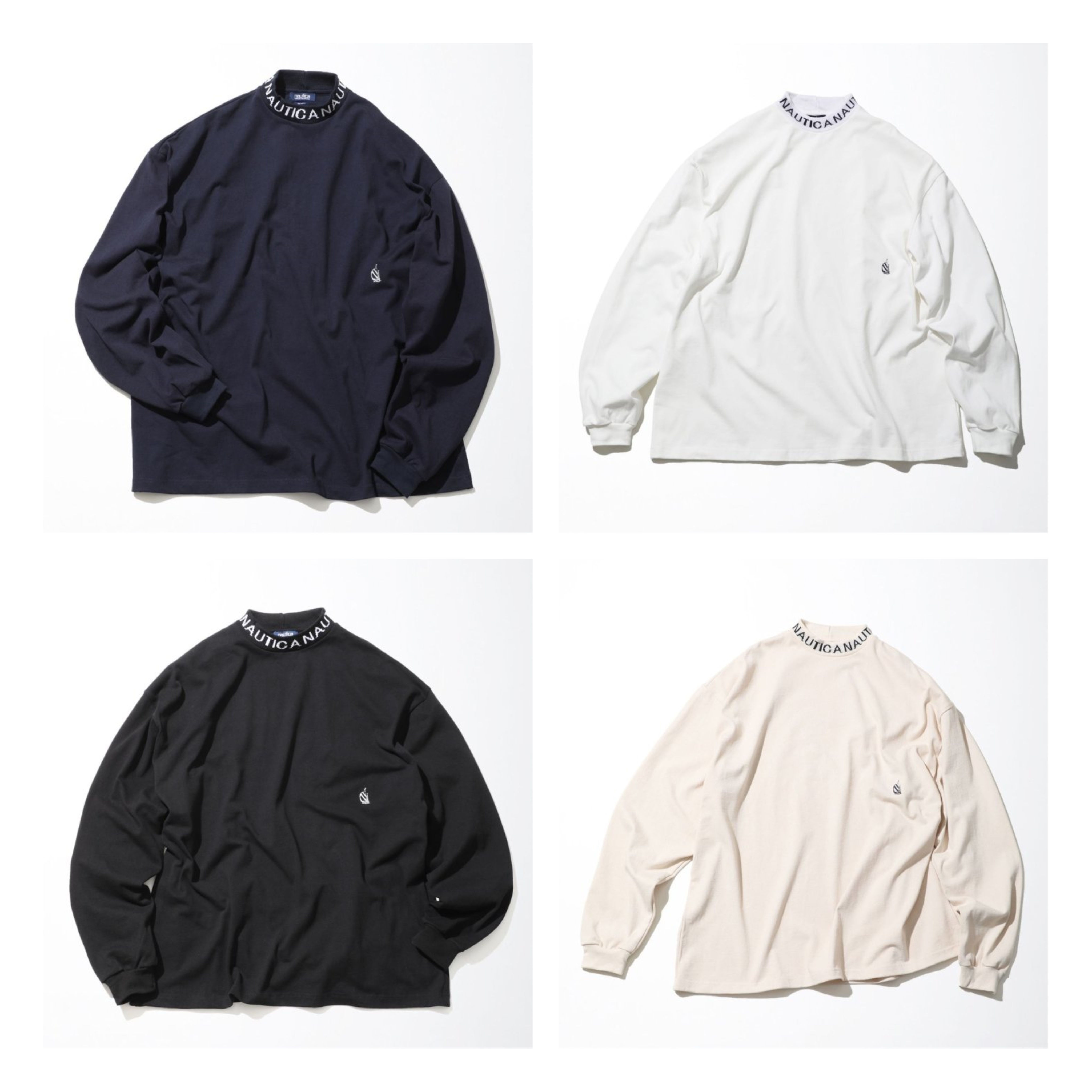 NAUTICA TOO HEAVY Jacquard High Neck L/S Tee 高領 長T