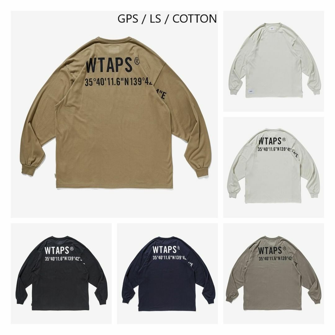 2021AW WTAPS GPS / LS / COTTON 背後大LOGO 長T TEE 現貨