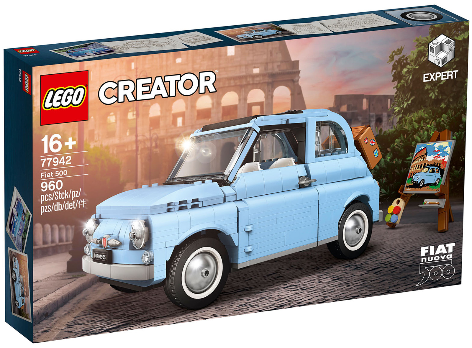 別注藍色版 LEGO 77942 Fiat 500 快意 (Creator Expert)