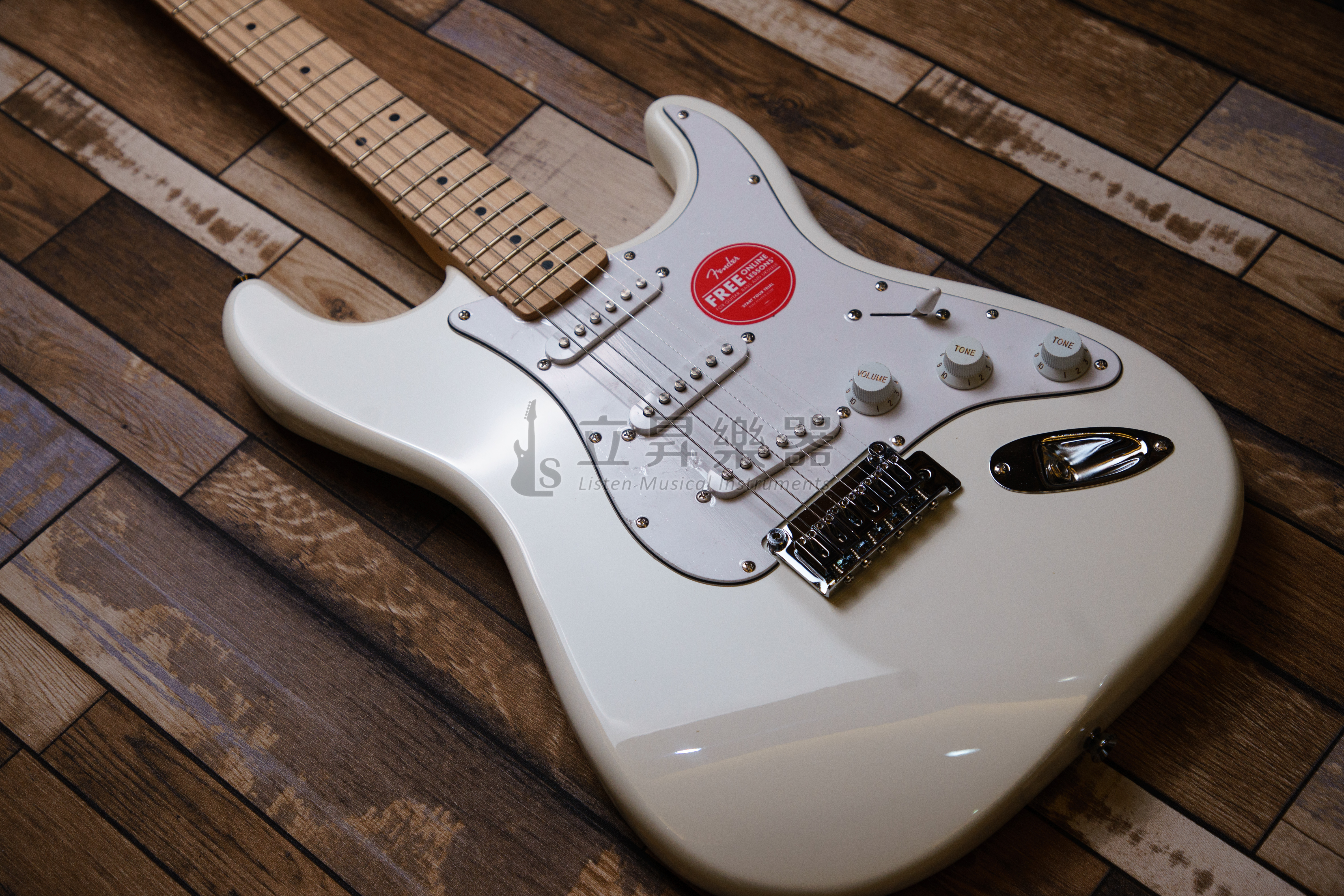 Squier 電吉他 Squier Affinity Stratcaster MN OLW Olympic White 楓木指板 兩點式搖座 奧林匹克白 單單單 第 3 張圖片｜三峽吉他 / Bass