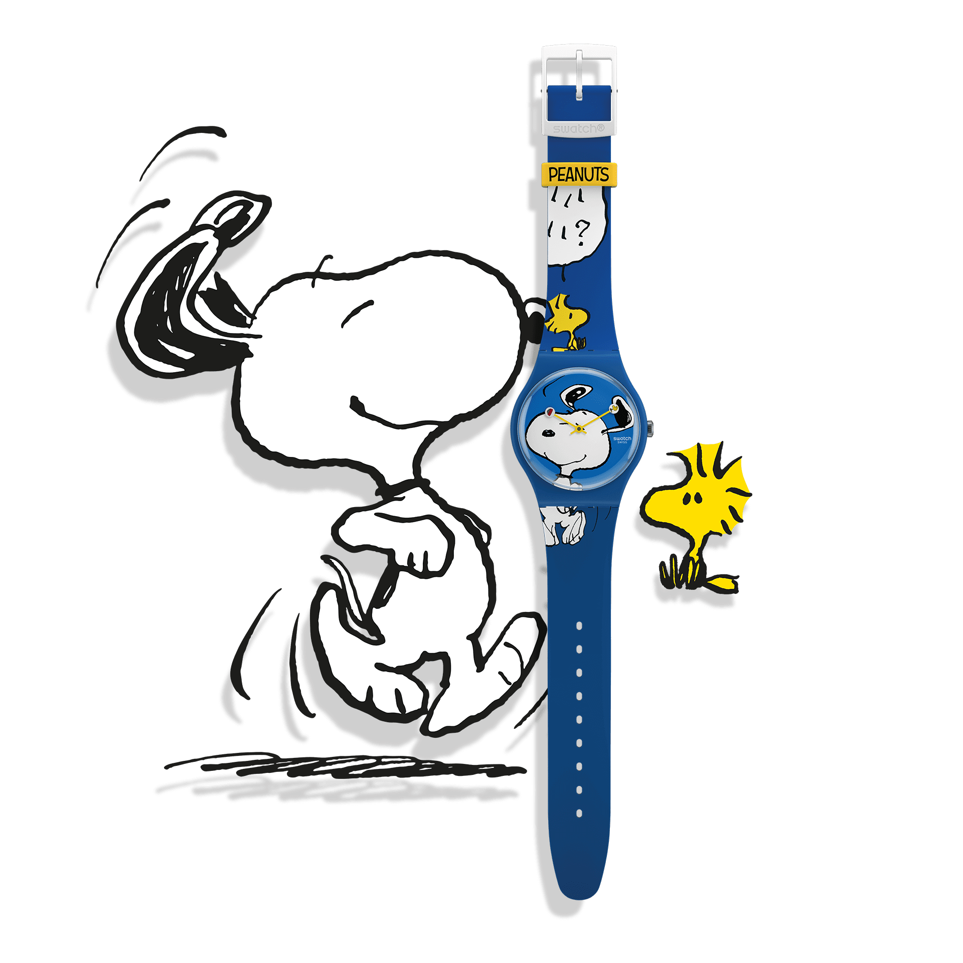 【Swatch X Peanuts】 史努比 HEE HEE HEE樂翻天腕錶 SO29Z106 41mm 現代鐘錶